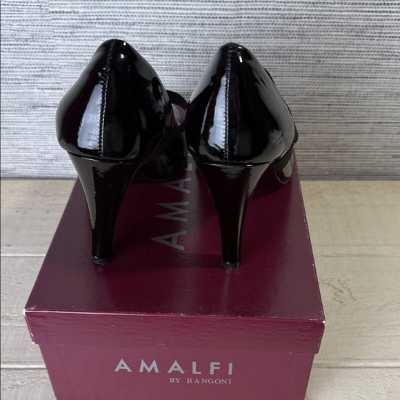 NWT Amalfi Black Patent Leather Heels w box - Picture 3 of 8